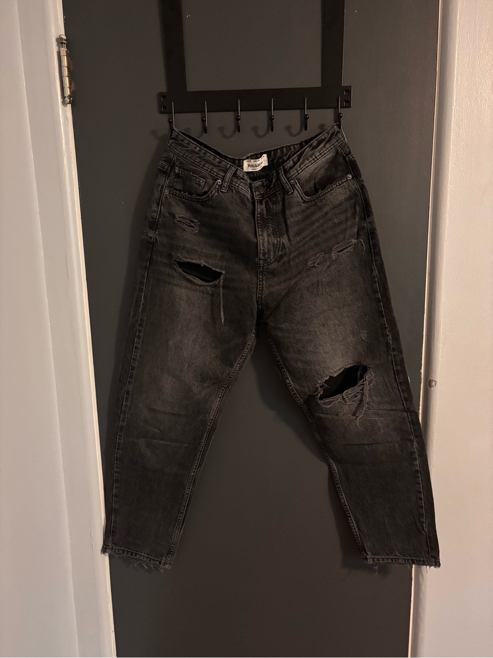 Pull&Bear Black Relaxed Men's Jeans